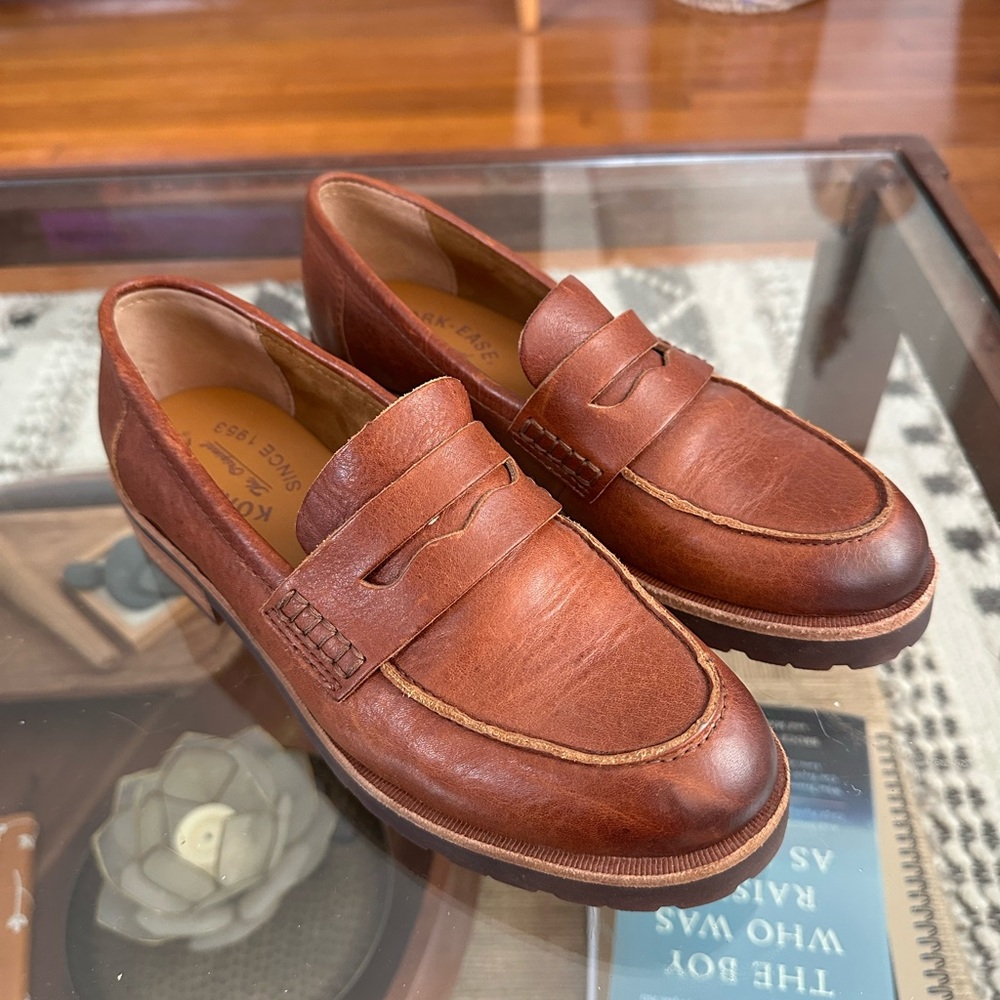 Kork-Ease Rich Tan/Brown Leather Carlisle Penny Loafers